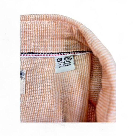 Weatherproof Vintage Men’s Linen Cotton Camp Shirt – Size XXL – Orange - Picture 5 of 5